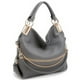 thumbnail image 1 of Bolso de mano Dasein de piel vegana con strass Hobo Tote gris, 1 of 6