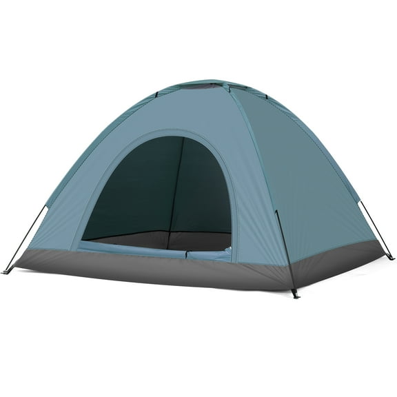 3-4 Person Camping Dome Tent Blue