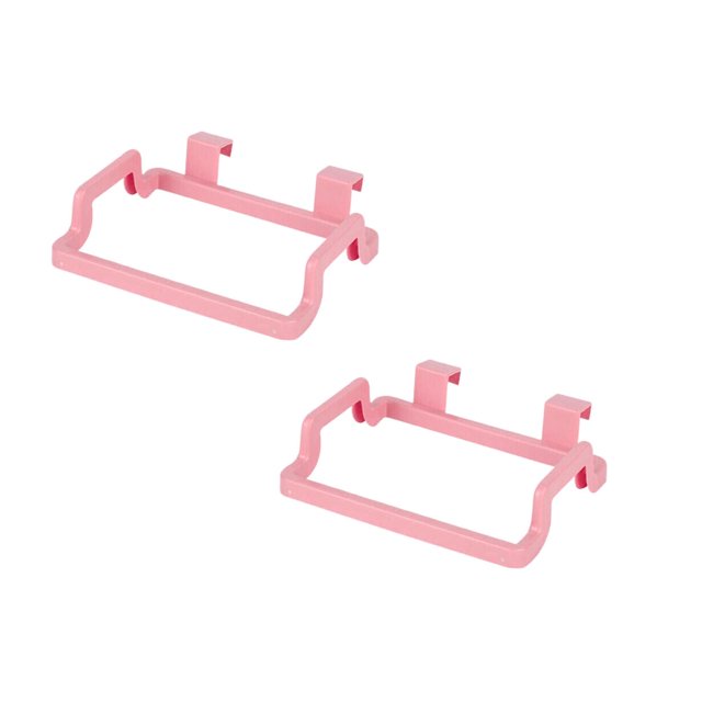 Oleegame 2PC Shower Soap Dish With Hook Hanging Garbage Garbage Bag Holder Suitable For Kitchen Cabinet Doors Portable Kitchen Garbage Bag Holder Suitable For Kitchen Small Tools Pink