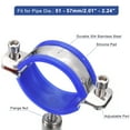 thumbnail image 3 of Uxcell Pipe Supports Adjustable Pipe Bracket Clamp Pipe Strap Fit for 51-57mm Pipe, 3 of 4