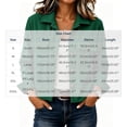 thumbnail image 2 of QIYAGBSA Corduroy Jacket for Women Soft Turn Down Lapel Collar Button Down Short Long Sleeve Fall Casual Outerwear Lightweight Warm Layer with Chest Pockets (Green, M), 2 of 8