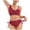 Wine, variant on Womens High Waisted Thong Bikini Sets Sexy Brazilian Triangle Top Deep V Neck Two Piece Swimsuit Bathing Suits (Yellow, XL)