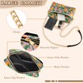 thumbnail image 3 of FORMRS Women Crossbody Purse with Chain Strap Vegan Leather Shoulder Handbag, Pink Oranges, 3 of 7