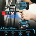 thumbnail image 4 of DURFICST 1000N.m Cordless Impact Wrench, 1/2" High Torque, 2x 4.0AH Battery, 4 Sockets & 2 Extension Rods, Single Pack, 4 of 7