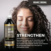 Hair Growth Plus Liquid Extract 12fl.oz, Bamboo Leaf Hair Supplement for Women with Vitamins for Hair Growth, Collagen - Herbal Goodness