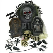 24-Piece Light-Up Halloween Tombstone Set