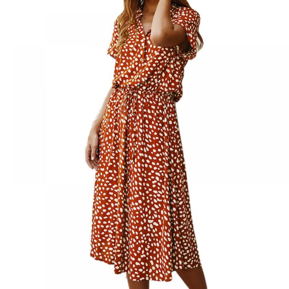 bohemian polka dot dress