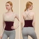 thumbnail image 5 of Entrenador de cintura para mujer, envoltura abdominal, cintura ajustada, banda, paquete de ajuste de vientre, bulto abdominal, rojo vino, 5 of 5