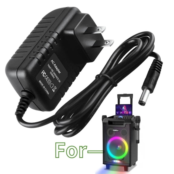 K-MAINS AC/DC Adapter Charger Compatible With VuiGue VS-0866 Karaoke Machine Active Speaker PSU