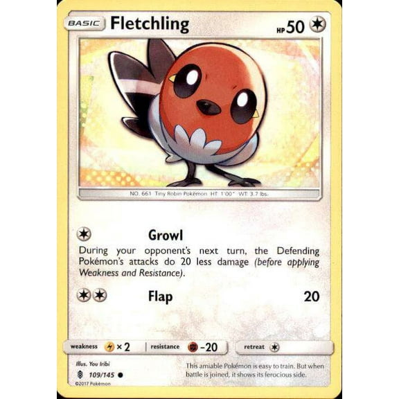 Pokemon Guardians Rising Fletchling #109