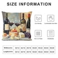 thumbnail image 5 of Fenyluxe Wine Cheese Table Pillow Cushion Covers for Sofa Couch Bedroom Car Chair Home Decor 1PC Printed on Both Sides 18x18in, 5 of 5