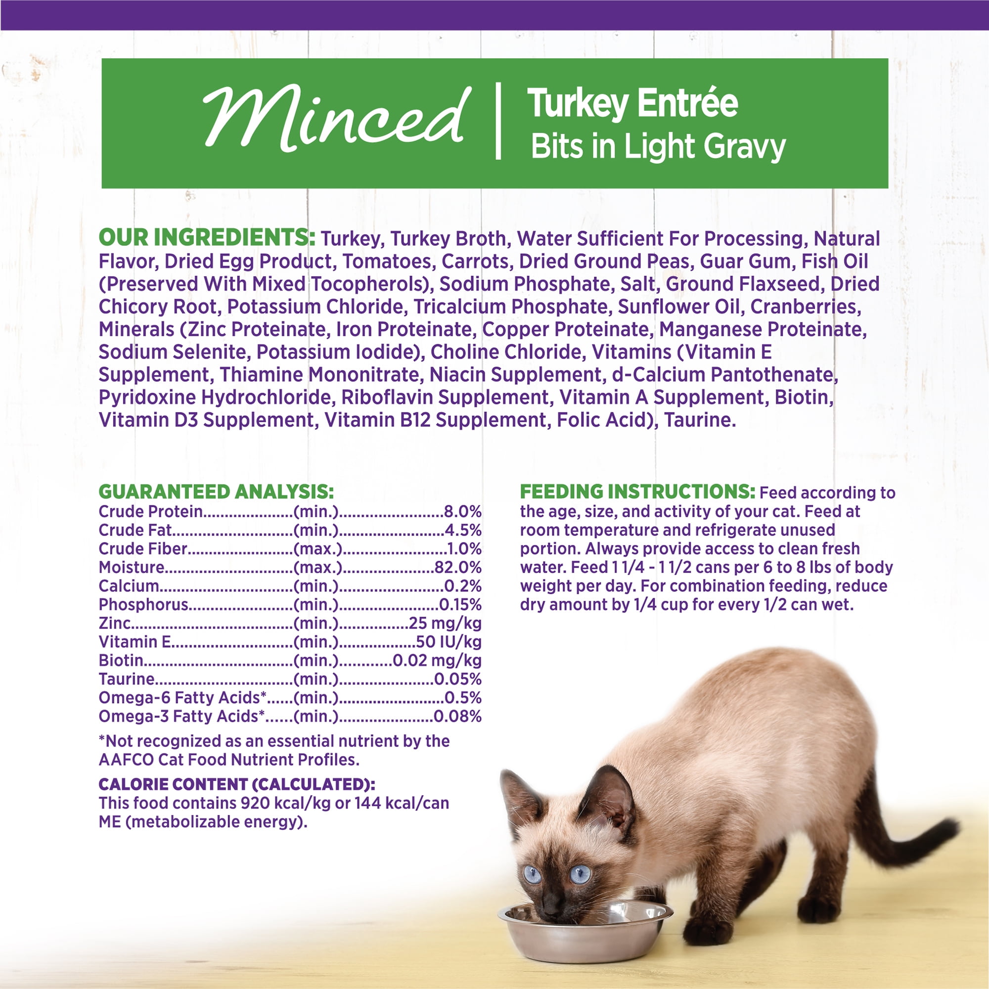 (24 pack) Wellness Complete Health Minced Adult Wet Cat Food, Natural, Protein-Rich, Grain Free, 5.5 Ounce , 24 Pack, (Turkey Entrée)