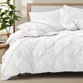thumbnail image 1 of Housse de Couette Plissée Pincée Taille Très Grand, Housse de Couette Blanche avec, 1 of 7