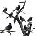 thumbnail image 2 of 6 Packs Halloween Black Crows, Handmade Realistic Crow for Yard Tree Garden Patio Indoor Outdoor Halloween Decorations, 2 of 8