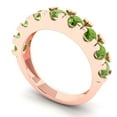 thumbnail image 2 of 1.53 ctw Wedding Band for Women - 14K Rose Gold Natural Peridot Stackable Eternity Ring, 2 of 6