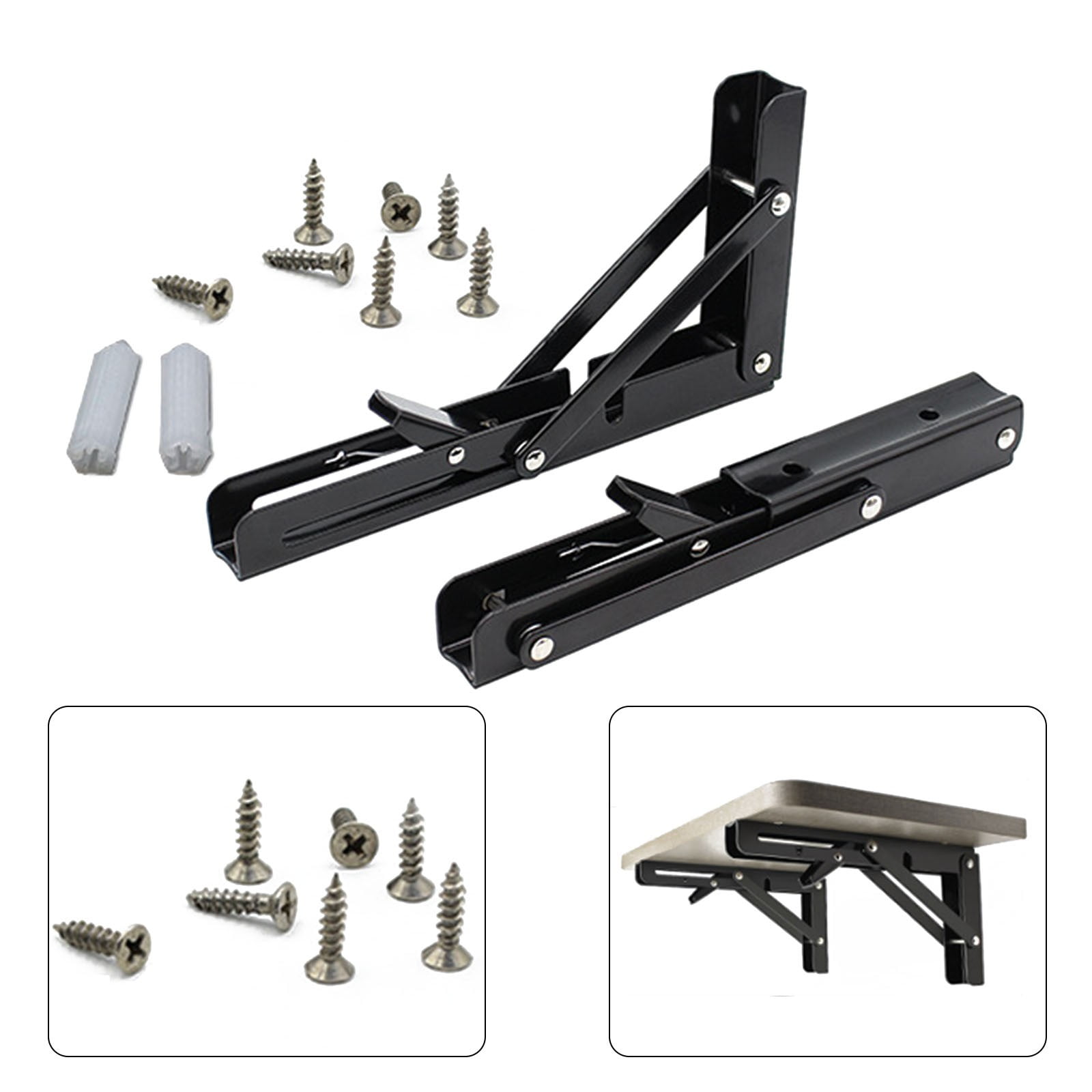 Garden Racks Folding Bracket 2pc Professional Shelving Triangle Support