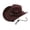 04# Coffee, variant on Qwertyu Western Cowboy Hat for Men Women Wide Brim Fedora Hat with Buckle Belt Fashion Vintage Jazz Cap Khaki