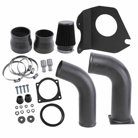 Spec-D Tuning For 1994-1998 Ford Mustang 3.8L V6 Matte Black Cold Air Intake Induction+Heat Shield+Filter 1995 1996