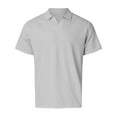 thumbnail image 4 of Sngxgn Mens Shirt Short Sleeve Casual Polo Shirts for Men(Grey,XXXL), 4 of 5