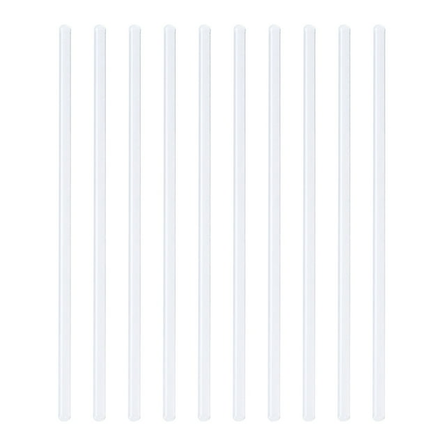 10 varillas agitadoras de vidrio largas, resistentes a altas temperaturas, de vidrio transparente endurecido, para mezclar bebidas frías y calientes, cócteles y mezclas de bebidas.
