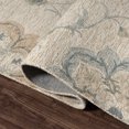 thumbnail image 6 of LR Home Aiden 7' x 9' Silver/Cream Floral Wool Indoor Area Rug, 6 of 7