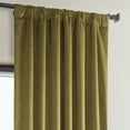 thumbnail image 5 of Half Price Drapes Peat Green Heritage Plush Velvet Room Darkening Curtains (1 Panel), 50W X 108L, 5 of 12