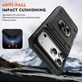 thumbnail image 6 of Armor Case for iPhone 17 Pro with Hidden Credit Card Slot [360° Rotatable Ring Holder Stand Magnetic Kickstand][Support Car Mount]Shockproof Phone Case For iPhone 17 Pro,Black, 6 of 7