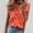 Orange, variant on TODOZO Womens Blouse V Neck Ruffle Short Sleeve Flowy Shirts Dressy Casual Cute Tunic Fashion Clothes Fashion Tops Trendy Lightweight Casual Summer Outfits Clothes 2025 Beach Black L