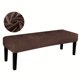 thumbnail image 1 of XmhyTop-A Funda de asiento de banco, funda elástica de terciopelo, lavable, para comedor, sala de estar, 1 pieza, color marrón, 1 of 5
