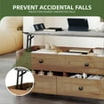 thumbnail image 2 of Uforic Lift Top Coffee Table with Drawers & Storage Shelf for Living Room, Brown, 2 of 8