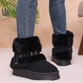 thumbnail image 4 of Womens Winter Snow Boots Thick Soled Extra Thick Warm Anti-Slip Fashion Fuzzy Shoes Black 7, 4 of 6