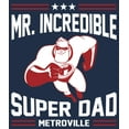 thumbnail image 2 of Men's The Incredibles Mr. Incredible Super Dad  Long Sleeve Shirt Navy Blue X Large, 2 of 4
