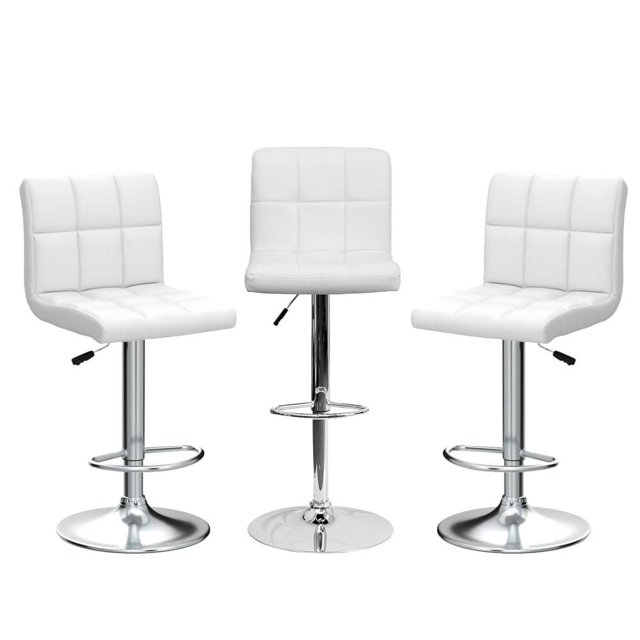 Heavenly Collection Leather Adjustable Stool SET OF 3
