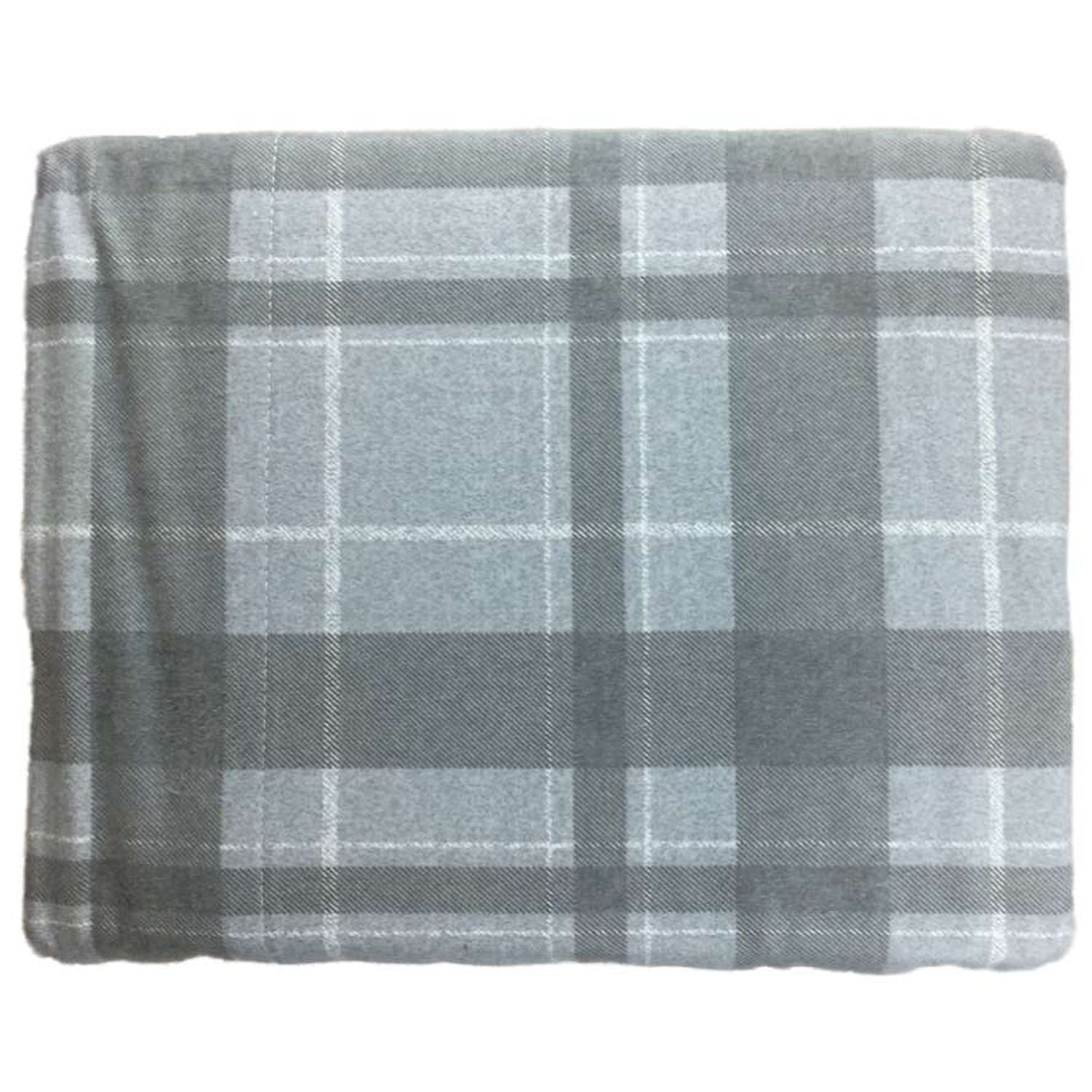Cuddle Duds Flannel Sheet Set Gray Plaid Queen Bed Sheets Bedding ...