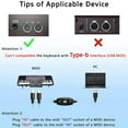 thumbnail image 6 of USB MIDI Cable Adapter, USB Type A Male to MIDI Din 5 Pin In-Out Cable Interface with LED Indicator for Music Keyboard, 6 of 8
