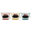 The Pioneer Woman Spring Wire Chalkboard Basket Bundle, Yellow Teal & Red, 10.7" x 5.75" x 6.88"
