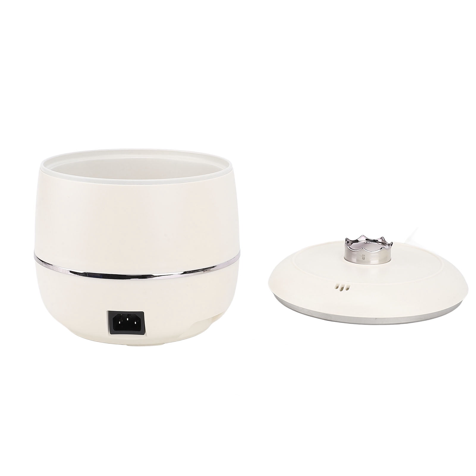 Nieyigj 1.6L Mini Electric Rice Cooker, White Non-stick Portable Travel Steamer for 1-2 People (9.45 in / 24 cm) - Compact Digital Rice Grain Cooker for Small Kitchens & Dorms