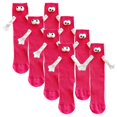 thumbnail image 1 of Medias Magnéticas Animadas MagSoxRed 4Pares Rojo 5-9.5US Animados Calcetines Tubo Medio Magnéticos Poliéster., 1 of 3
