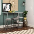 thumbnail image 1 of Novogratz Nora 3-Piece Pub Sertie de Faux Terrazzo, Gris, 1 of 5