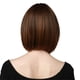 thumbnail image 3 of Peluca HUOGUO, pelo liso con hombros marrones, 30 cm/12 pulgadas, 200 g, 3 of 5