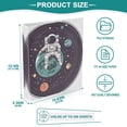 thumbnail image 3 of FORMRS 3 Ring Binder 1.5 inch with Pockets Set of 2 Clip Board 200 Sheets Capacity, Green Astronaut Stars, 3 of 8