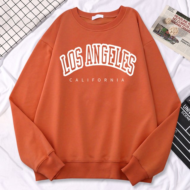 Set Nd Womens Pullovers Los Angeles California Letter Printi