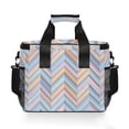 thumbnail image 7 of FORMRS Insulated Cooler Bag 24 Cans Capacity Soft Leakproof Lunch Box with Side Pockets, Purple Geometric, 7 of 7