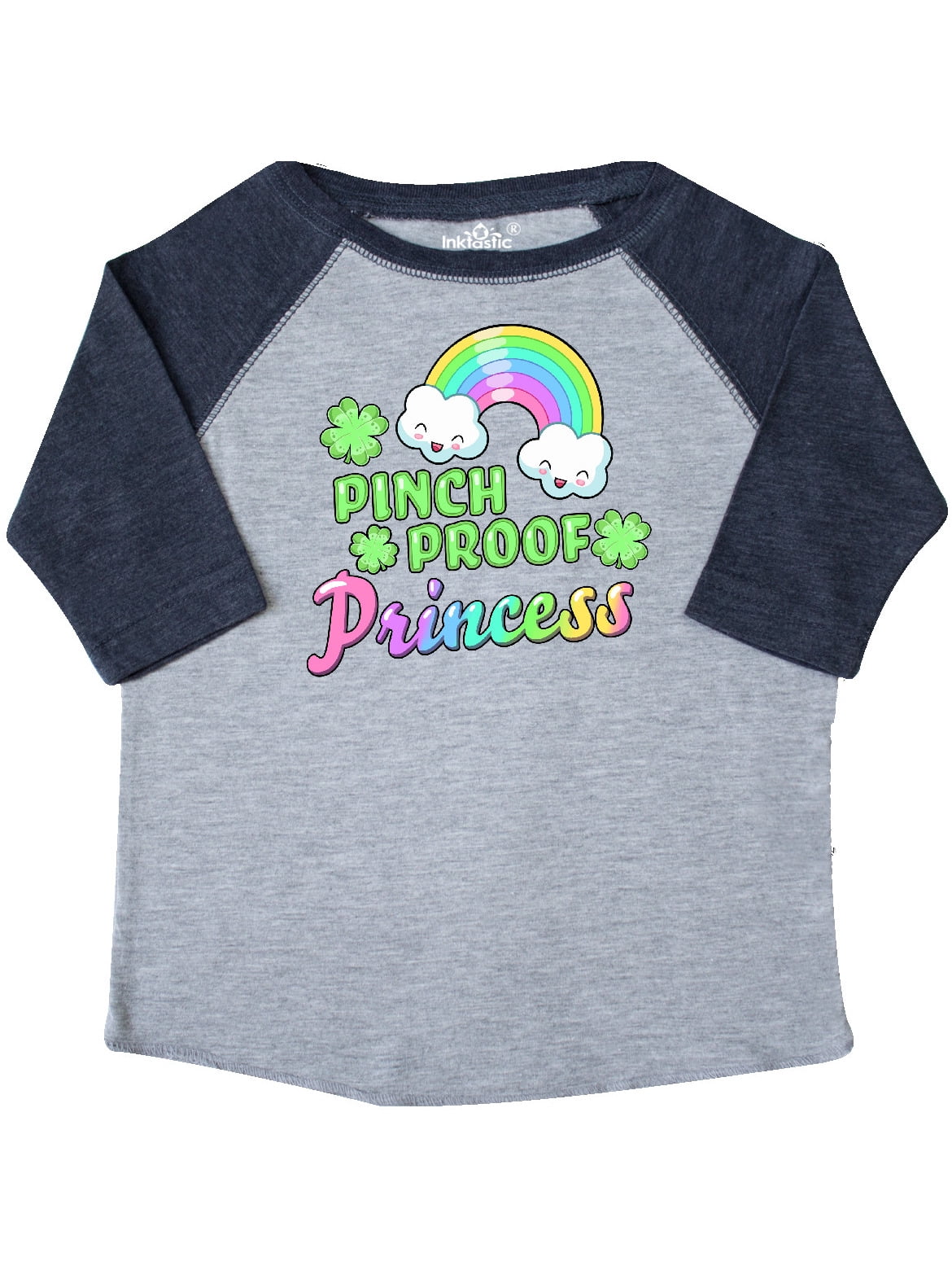 Patricks Day Pinch Proof Princess with Rainbow Baby T-Shirt inktastic St