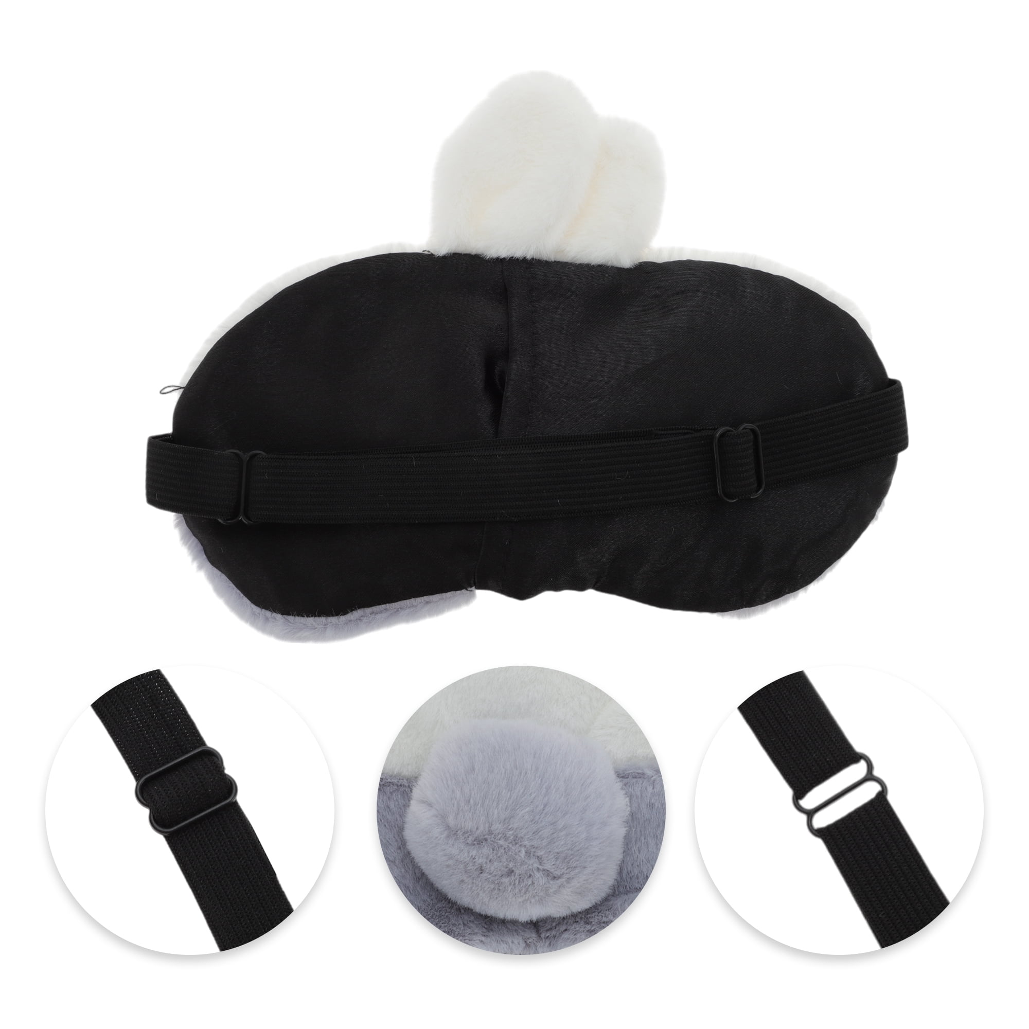 Unique Bargains Portable Lucky Strawberry Sleep Mask  for Travel and Home Use Gray