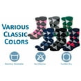 thumbnail image 3 of Men's Cotton Colorful Argyle Casual Crew Dress Socks for Groomsmen, Size 8 to 13, 3 of 7