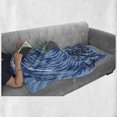 thumbnail image 6 of Vintage Soft Flannel Fleece Blanket, Extreme Sports Theme Vintage Illustration of a Surfer and a Shark Pattern, Cozy Plush for Indoor and Outdoor Use, 50" x 60", Blue and Dark Blue, by Ambesonne, 6 of 6