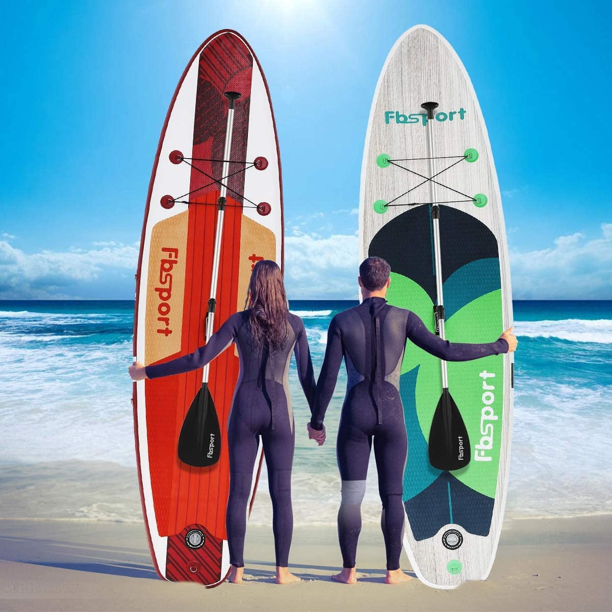Fbsport 10'6" Inflatable Stand Up Paddle Board Surfboard with All