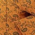 thumbnail image 4 of BNM Paisley Flannel Cotton Sheet Set, Twin, Pumpkin, 4 of 6