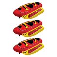 thumbnail image 1 of AIRHEAD HD-2 Hot Dog Double Towable Inflatable Lake Tube 1-2 Person (3 Pack), 1 of 6